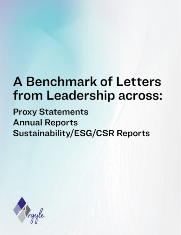 A Benchmark of Letters from Leadership Across Proxy Statements Annual Reports Sustainability Thumbnail