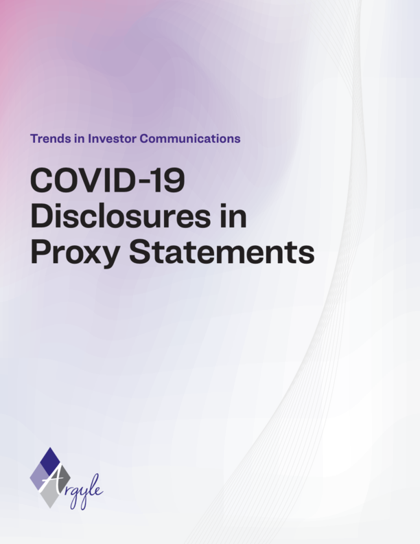 COVID 19 Disclosures in Proxy Statements Thumbnail