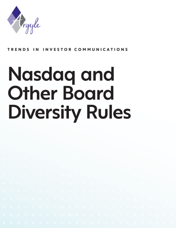 Nasdaq and Other Board Diversity Rules