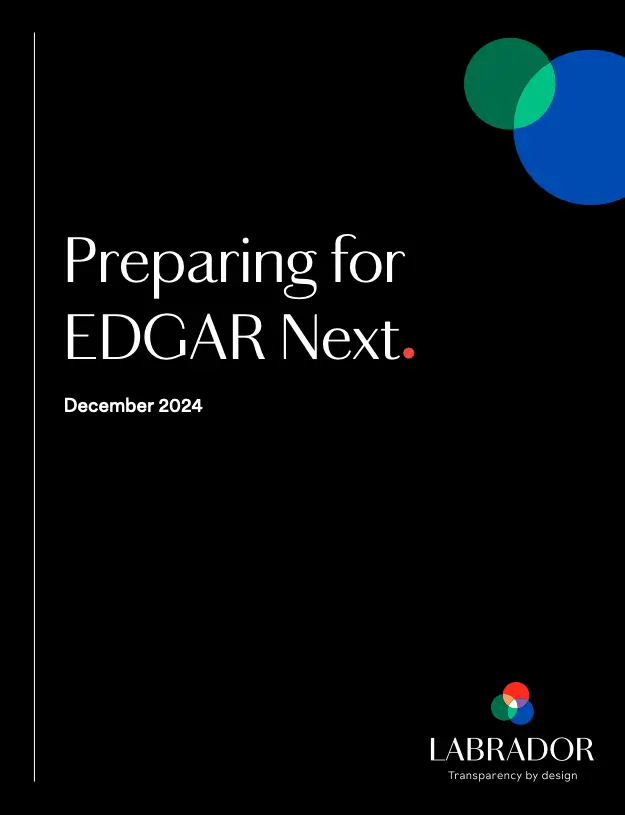 Preparing for EDGAR Next