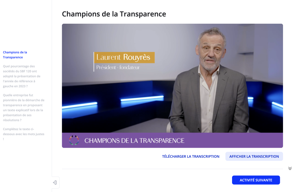 Capture Académie de la Transparence